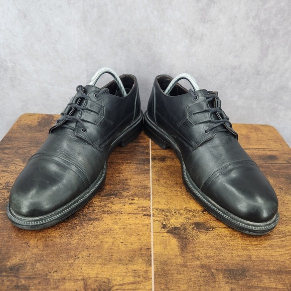 Cable‎ & Co. Oxford Shoes Mens 9 Black Leather Cap Toe Dress Shoes Italy main image 9